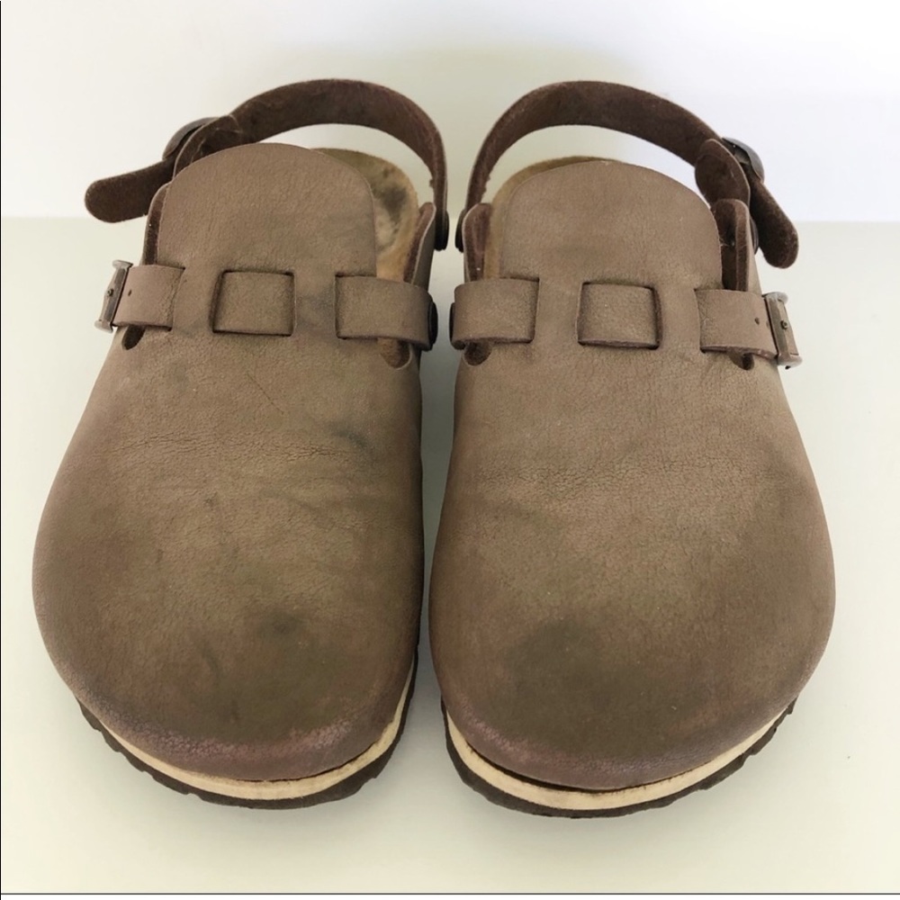 Birkenstock “birkies” clogs with back strap